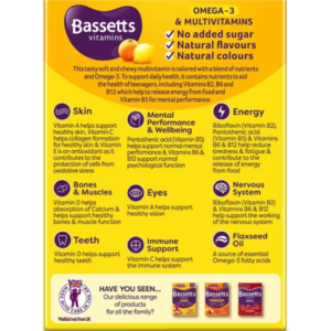 Bassetts Multivitamins Citrus Flavour Soft & Chewies 12-18 Years - 30. - Image 4