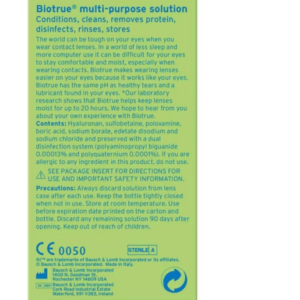 Bausch & Lomb Biotrue Multi-Purpose Contact Lens Solution 300ml - Image 4