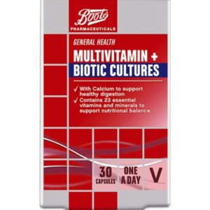 Boots A-Z Multivitamin + Live Friendly Bacteria 30 Capsules - Image 3