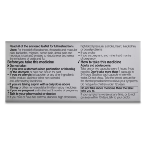 Boots Ibuprofen Liquid Capsules 200mg -16 Capsules - Image 4