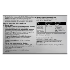 Boots Ibuprofen Lysine 342 mg Tablets - 16 tablets - Image 4