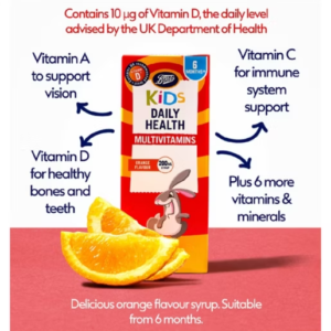 Boots Kids Daily Health Multivitamins Orange Flavour - 200ml Syrup - Image 4