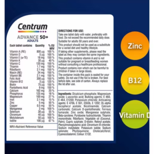 Centrum Advance 50+ Multivitamins & Minerals, 180 Tablets - Image 4