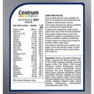 Centrum Advance 50+ Multivitamins & Minerals - 30 Tablets - Image 4