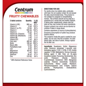 Centrum Fruity Chewables Multivitamins, 30 Tablets - Image 4