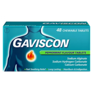 Gaviscon Heartburn & Indigestion Relief Peppermint Flavour Tablets x48 - Image 3