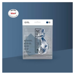 NEQI 3PLY Reusable Face Masks - 3 Pack (Kids 6-10 - Blue) - Image 3