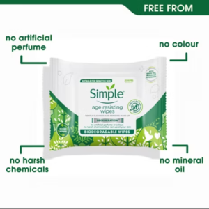 Simple Regeneration Age Resisting Biodegradable Facial Wipes for sensitive skin 20 wipes - Image 5