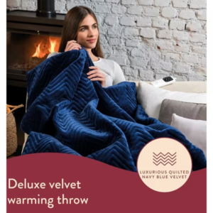Dreamland Herringbone Throw - Navy Blue - Image 3