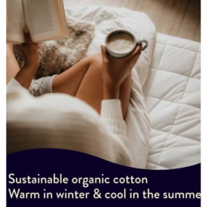 Dreamland Snowed In Organic Cotton Warming Mattress Protector Double 1 Control 190X137Cm - Image 3