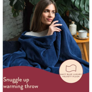 Dreamland Snuggle Up Warming Throw - Navy 120X160Cm - Image 3