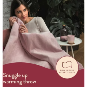 Dreamland Snuggle Up Warming Throw Pink 120X160Cm - Image 3