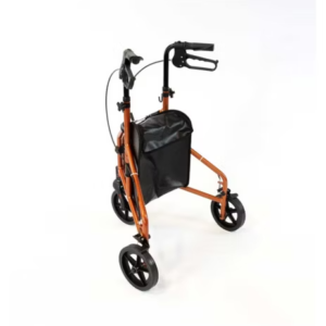 NRS Healthcare 3 Wheel Aluminium Rollator Orange - Image 3