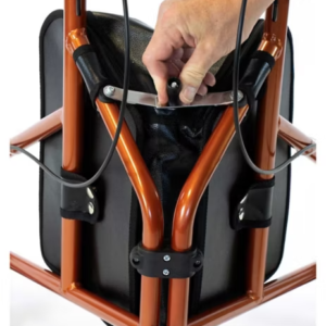NRS Healthcare 3 Wheel Aluminium Rollator Orange - Image 5