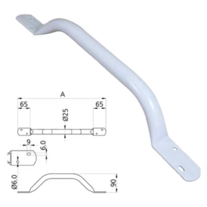 NRS Healthcare Steel Grab Rail White 455mm - Image 4