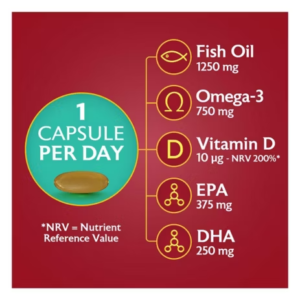 Seven Seas Omega-3 Fish Oil Extra Strength with Vitamin D 30 Capsules - Image 5