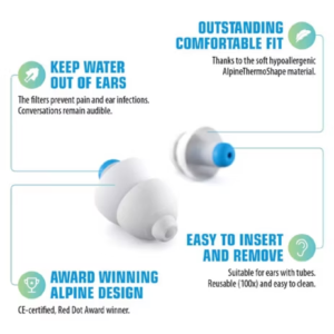 Alpine Swimsafe Filtered Earplugs 1 Pair - Image 4