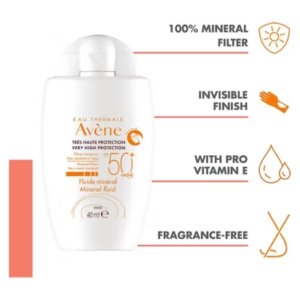 Avène Very High Protection Mineral Fluid SPF50+ Sun Cream for Intolerant Skin 40ml - Image 4