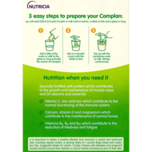 Complan Vanilla Flavour Nutritonal Drink - 4 packs (16 x 55g sachets) - Image 4