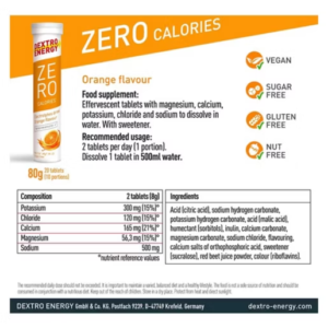 Dextro Energy Zero Calories Tablets Orange - 3 x 20 Tablets - Image 3