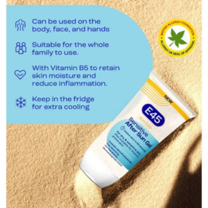 E45 After Sun Face & Body Gel for Sensitive Skin. Instantly Cools Skin. Dermatologically tested 150ml - Image 5