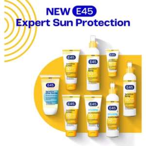 E45 Sun Body Cream Spray for Sensitive Skin. Hydrating Sun Spray with very high UVA and UVB protection and SPF 50+ 180ml - Image 6