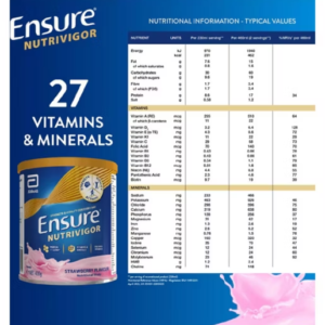 Ensure NutriVigor Shake Strawberry Flavour - 400g - Image 4