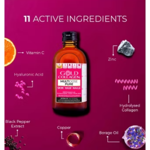 GOLD COLLAGEN® MULTIDOSE Liquid Food Supplement 300ml - Image 3