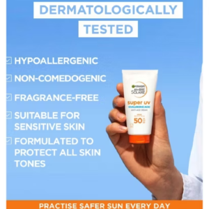Garnier Ambre Solaire SPF 50 Super UV Anti-Age Face Sun Cream 50ml - Image 6