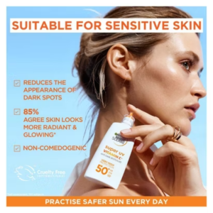 Garnier Glow & Protect Duo: Natural Bronzer Self-Tan Drops (30ml) & Ambre Solaire Vitamin C Facial SPF50+ Fluid (40ml) - Image 5