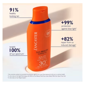 Lancaster Sun Beauty Body Milk SPF30 175ml - Image 6