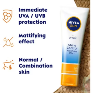 NIVEA SUN UV Face Suncream SPF 50 Shine Control 50ml - Image 3