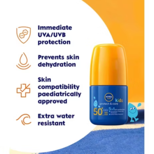 NIVEA SUN® Kids Caring Roll-On 50+ Very High 50ml - Image 3