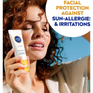NIVEA Sun UV Face Soothing Sensitive Sun Cream SPF50+ 50ml - Image 4