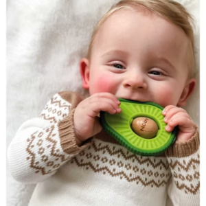 Nuby Avocado Silicone Wooden Teether - Image 3