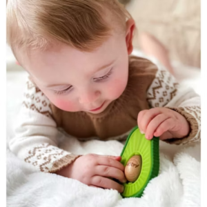 Nuby Avocado Silicone Wooden Teether - Image 4
