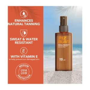 Piz Buin Tan & Protect Tan Accelerating Oil Spray SPF15 Medium 150ml - Image 3