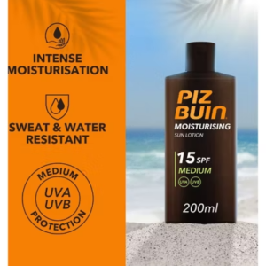 Piz Buin in Sun Moisturising Sun Lotion SPF 15 Medium 200ml - Image 3