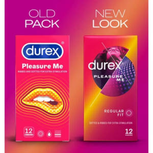 Durex Pleasure Me Ribbed & Dotted Condoms - Regular Fit -12 pack - Image 3