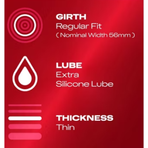 Durex Thin Feel Condoms Extra Silicone Lube - Regular Fit - 12 pack - Image 4