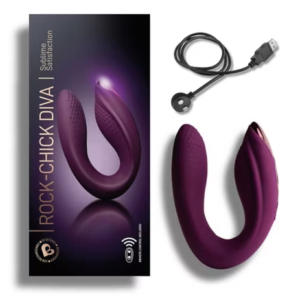 Rocks Off Rock Chick Diva Wearable G & C Spot Rechargeable Remote Control Vibrator - Image 3